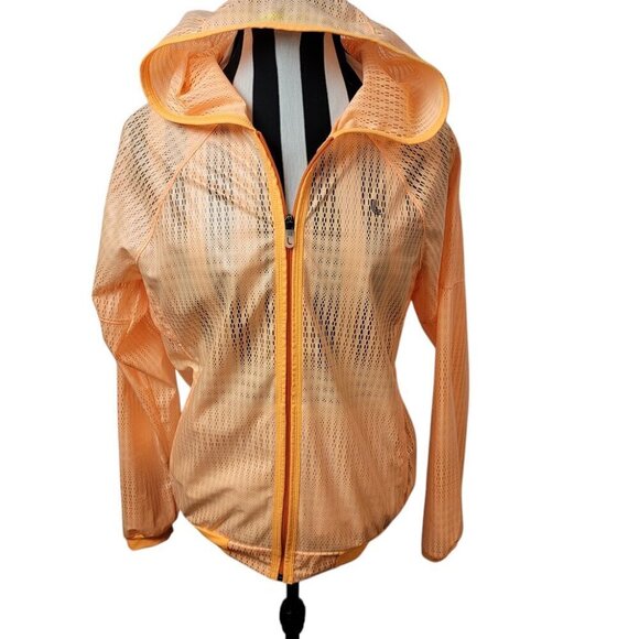 LOLE Women's Small Happy Jacket Orange W Eyelet Pattern Excellent Condition - Picture 2 of 11